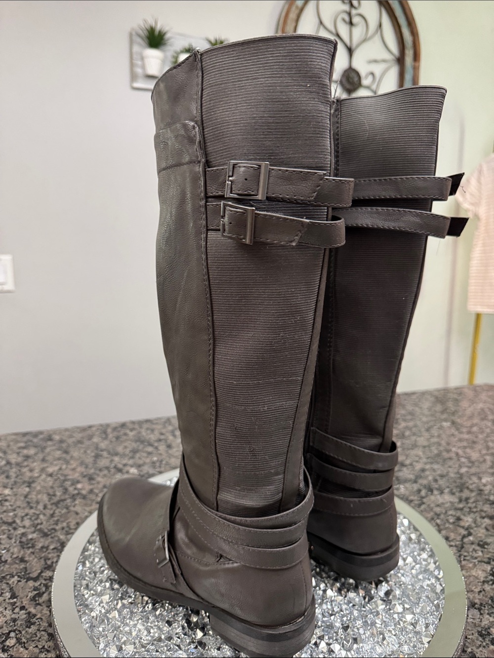 torrid tall gray straps and Buckle Riding Boots 8W - Picture 10 of 16